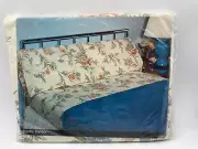Vtg NOS Percale Full Fitted Sheet JC Penney Mystic Harbor Floral Cottagecore