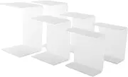 Aswalling Acrylic Display Risers, Clear Rectangle Stands Shelf for Display 6Pcs