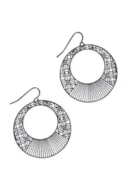 Art Ring Large Hoop Earrings--DKS-ARTRING-EAR