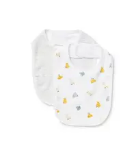 [Marquise] Bib 2 Pack in White/Grey