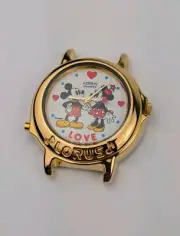 Vtg NEW OLD STOCK Lorus Mickey Minnie Love Watch Disney Melody V421-0020