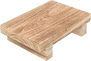 Luxshiny Paulownia Wood Step Stool Bedside Footstool Wooden Footrest Space-Saving Home Stool Comfortable