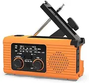 Solar Hand Crank Radio -, Portable, Compact | Ideal Lifesaver AM/FM/NOAA Crank Radio with Flashlight and Phone Charger, Weather Alert Power Bank for Camping Travel Indoor Outdoor Use Gray