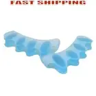 2x Toe Separator Hallux Valgus Corrector Hammer Straightener (Adult Blue)