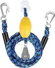 Boat Tow Harness, Ski Rope Connector, Water Tube PulleyLine, Quick Clip High Strength Cable for Watersport Enthusiasts, Reliable Pull System for Beginners Professionals, 304cm