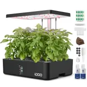 Hydroponics Growing System Kit 12 Pods Indoor Herb Garden with LED Light