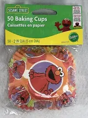 Wilton 50-Count Sesame Street Orange Elmo Square Shape