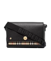 Burberry Vintage Checked Note Crossbody Bag One size Black
