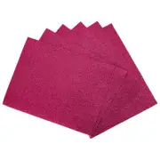 6 Pack 10.83 x 8.46" 2mm Thickness EVA Foam Sheets for Arts Magenta Glitter