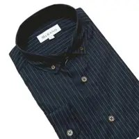 在飛比找ETMall東森購物網優惠-[MURANO]黑條紋修身長袖襯衫 (M~3XL)