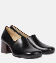 [Lemaire] Lemaire Anatomic Pump 55 leather loafer pumps AU 10 black