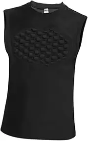 [simhoa] Basketball Chest Protector Vest Rib Protector Sleeveless Shirt Chest Protection Kids Compression Vest for Basketball Rugby
