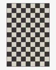 200' x 290' | Machine Washable Runner Rug | Kid & Pet Friendly | Indoor Rug | Jaque Checkered Black Flatwoven Rug | Ruggable