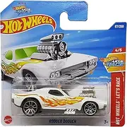 Hot Wheels - Rodger Dodger - HW Let's Race 4/5 - HYX12 - Short Card - Netflix - White with Flames - Mattel 2025-1:64
