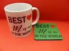 1 x Mug /Coaster - BEST MUM IN THE WORLD Your design or ours