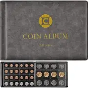 Coin Collection Book Album Coin Organizer Storage for Collectors w/ 312 Pockets