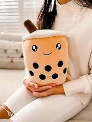 Boba Plush/Plushie | Boba Stuffed Animal | Bubble Tea Milk Tea Pillow | Plush Toy for Kids, Adults, Boba Lover