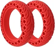 Compatible With Xiaomi M365 PRO Electric Scooter Solid Hole Shock Absorber, 8.5 Pound Wheel, Durable Scooter accessories(2pcs red)