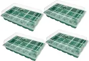 CAXUSD Plastic Plant Pots Garden Box Set 4 Holes Plant Propagation Station Ideal for Indoor Planting