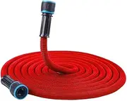 Garden Water Hose Expandable TPE Flex Hose Connector High Pressure Reel Magic Water Pipes Fit for Garden Farm Irrigation Car Wash(Red,25ft)