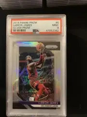 2018-19 Panini PRIZM Lebron JAMES Silver Prizm PSA 9 LAKERS 382
