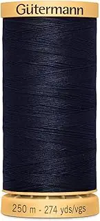 100% Natural Cotton Thread by Gutermann for Sewing and Quilting - 250m Spools - Colour Number 6210-1 x 250m Spool