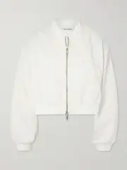 [The Frankie Shop] The Frankie Shop - Micky Oversized Padded Denim Bomber Jacket - White - large large White