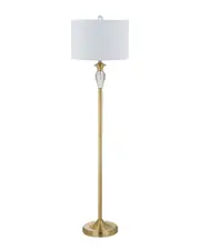 JONATHAN Y Evelyn 60in Crystal Metal LED Floor Lamp