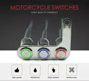 Motorcycle Left Handlebar 3 Buttons Switch ON-OFF Latching&Momentary Waterproof