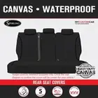 Mitsubishi Triton MR MQ Dual Cab 2015-2023 TRADIES Rear Black Canvas Seat Covers