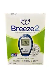 Bayer Breeze2 Blood Glucose Monitoring System Meter 1450A Use 10-Test Exp