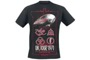 Led Zeppelin Unisex Adult UK Tour 71 T-Shirt (Black) - UTRO927