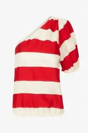 BNWT SASS & BIDE "The Stripe" One Shoulder Striped Top - Size 10 - $350