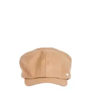 wool-blend felted beret S brown