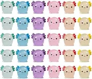 30Pcs Miniature Axolotl Figurines Glow in The Dark Resin Animal Charms for Dollhouse, Garden, Aquarium, Potted Plants, and DIY Crafts Decoration