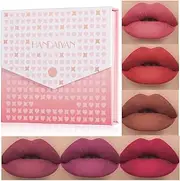 BestLand 6Pcs Matte Liquid Lipstick Makeup Set, Matte liquid Long-Lasting Wear Non-Stick Cup Not Fade Waterproof Lip Gloss (Literary Allure Gift Set A)