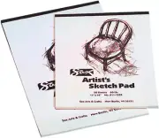 - 453695 Artists Sketch Pad, White, 14" L X 11" W (Sheet of 50)