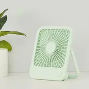 [JISULIFE] Desk Fan Battery Operated Rechargeable, 4500mAh 180°Foldable Portable Fan, 4 Speeds Adjustable Long Battery-Life for Home Office Travel Outdoor-Green