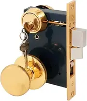 [Segal] SE 27570 2-1/2 in. Backset, Entrance Mortise Lockset, Wrought Solid Brass, Left Handed (Single Pack)