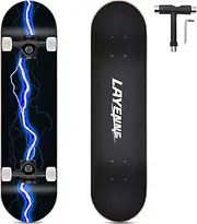 Complete skateboards, 8 layer maple board, double warped design, suitable for adults, beginners, boys, girls, children, teenagers, professional athletes