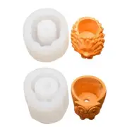 DIY Owl/Hedgehog Mold Thick Casting Mold Silicone DIY Mold for Making Flower Pot