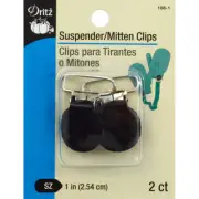 Dritz 108-1 Suspender Mitten Clips 2/Pkg-Black