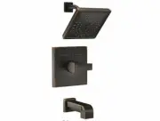 Delta Faucet T14401-RBT2O Angular Modern Tub Shower, Venetian Bronze