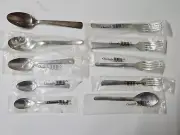 10Pcs.Mixed Christofle Fork Spoon Silver plated