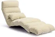 Lightweight Camping Chairs Garden Loungers Folding Chair Sofa Chair 5-Speed Adjustment Floor Chair Folding Lazy Stylish Lounge Chair Backrest Chair (Color : Khaki Color) Interesting FANDIAO