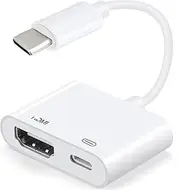 [Ale MFi Certified] Ligning to HDMI Adapter Digital AV Adapter 1082P with Lighning Charging Port Compatible for iPone, Pad and iod Models and TV Monitor Projector (W-03)