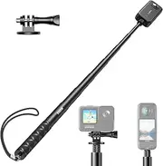 Mairan Super Long 180cm Invisible Selfie Stick, Extension Selfie Stick Compatible with Insta360X4,X5, GoPro, DJI, Action Cameras,1/4" Portable Extendable Monopod Pole with Buckle Mount and Wrist Strap