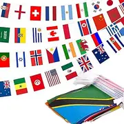 200 Countries String Flag, 184 ft International Flags Bunting Banner, World Flag Banner Decoration for School, Sports Game Events, Grand Opening, Classroom, Party