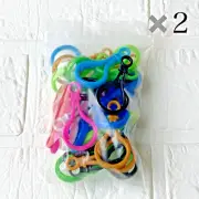 60 PCS Claw Hooks Keychain Clips Hanging Clasps for Jewelry DIY Accessories