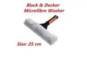 25cm Black & Decker Microfiber Washer Soft Non Slip Handle Window Car Cleaning Tool